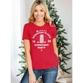 thumbnail image 7 of Christmas Shirts for Women Santa Holiday Short Sleeve Tops Xmas Graphic Print T Shirt, 7 of 7