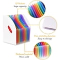 thumbnail image 2 of Expanding File Holder Folder Standing A4 Vertical File Organizer Magazine Basket Desktop 13 Pockets File Holder, 2 of 6