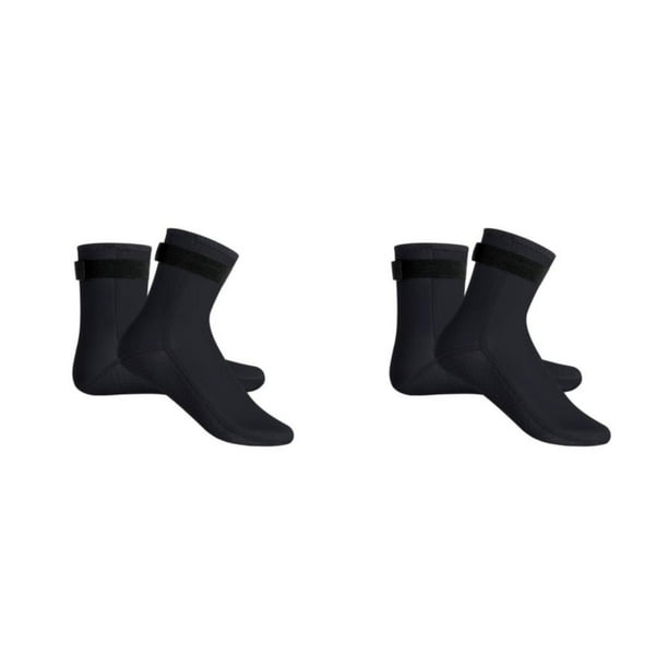 Naiovety 1 par de calcetines de buceo, parte inferior térmica antideslizante, resistente a los arañazos, suave, elástico, reemplazo, deportes 3 mm negro L 2piezas