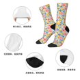 thumbnail image 5 of Honeii Watercolor Wildflowers Print Adult Socks,Crew Socks,Casual Calf Socks,Daily Wear Socks for Men & Women, Perfect for Sports, Casual and Everyday Use, 5 of 6