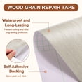 thumbnail image 3 of Cinta de reparación de madera Uxcell 2" x 33 pies, cinta de madera, borde de papel tapiz, marrón claro, 3 of 7