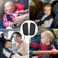 thumbnail image 2 of Fundas para correas de asiento de coche de bebé, cojín Universal suave para cinturón de seguridad para recién nacidos, bebés y niños (negro), 2 uds., 2 of 5
