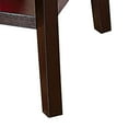 thumbnail image 4 of 24 Inch Wood and Melamine Chairside Table, Curved Top, 1 Shelf,Cocoa Brown, 4 of 5