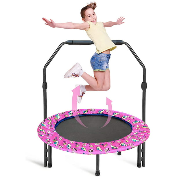 bånd Dam transaktion Mini Trampoline for Kids, 36-Inch Baby Trampoline with Adjustable Handle, Toddler  Trampoline with Safety Padded Cover, Little Kids Trampoline Pink for Indoor  or Outdoor Jump Sports - Walmart.com