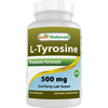 Best Naturals L-Tyrosine 500 mg 90 Capsules I Helps Support Overall Brain health | Stress Support and Supports mental alertness