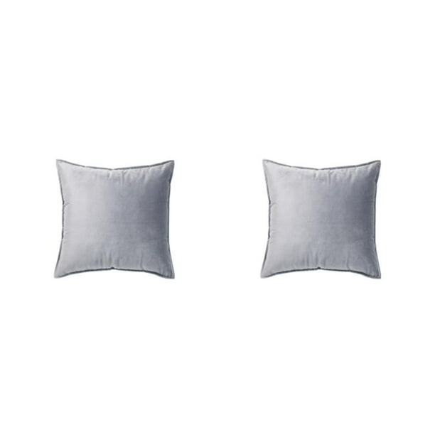 Bewildely Funda de cojín de asiento Reemplazo Funda de almohada de sofá amigable con la piel Gris Gris 40x40cm 2Conjunto