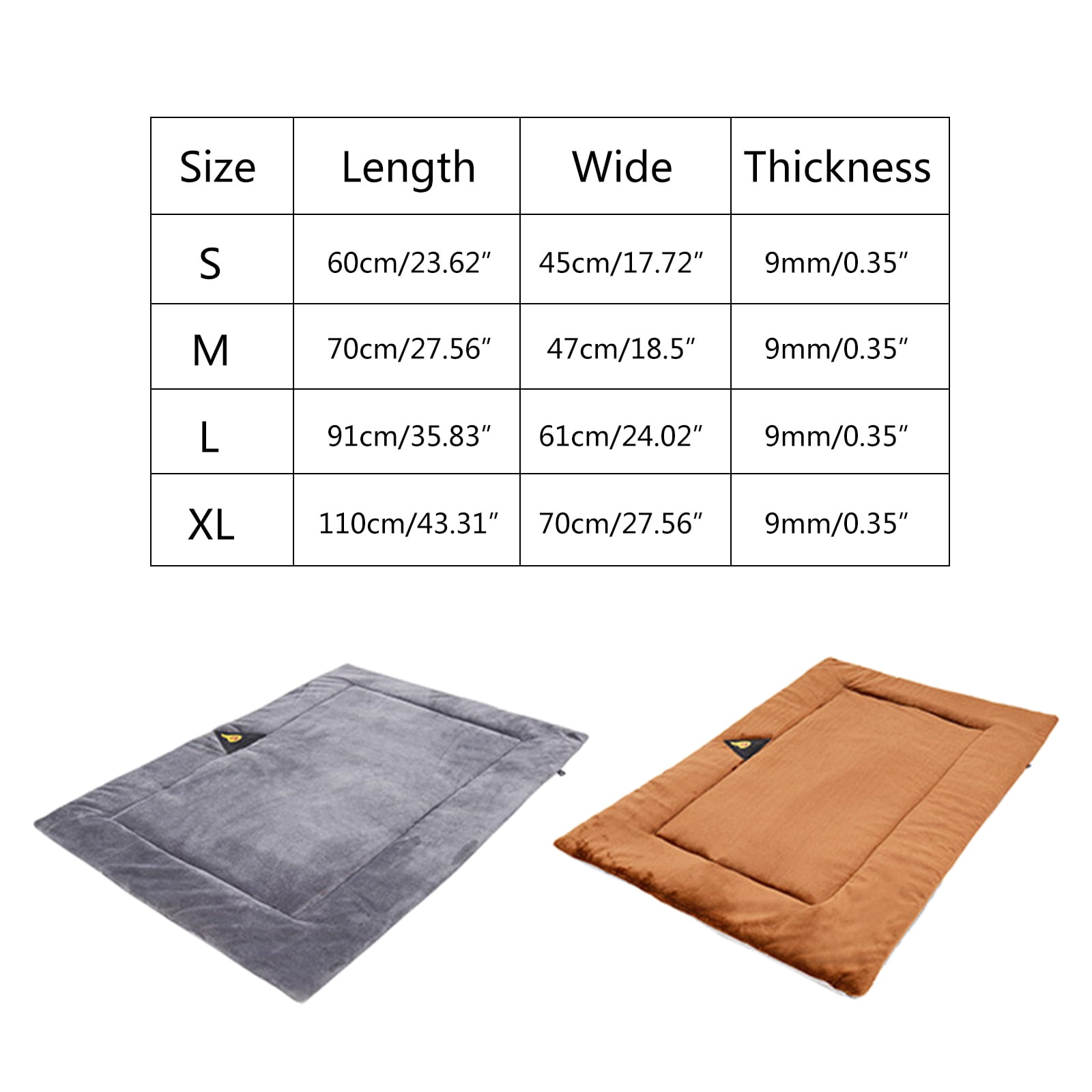 Square Long Plush Warm Dog Bed with Waterproof Film Mats Pet Kennel Warm Sleeping for Pet Washable Dogs Sofa Bed