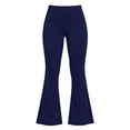 thumbnail image 5 of CFLVAEK Flare Leggings for Women with Pockets High Waisted Stretch Yoga Pants Comfort Soft Tummy Control Workout Leggings Gym Fitness Navy S, 5 of 9