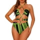 thumbnail image 1 of Bañador de una pieza con tirantes halter y estampado integral INSPIRE CHIC, 1 of 5