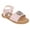 Pink, variant on Girl's Open Toe Comfy Flat Sandals Embossed with Medallion Hardware Detail - Flat Sandals for Toddler/Little Kid/Big Kid, Pink, 7