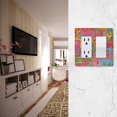 thumbnail image 5 of Yayeee Rocker Switch Wall Plate 3-Gang 6.5"x4.6" Home Decorative Outlet Cover, Art City, 5 of 6