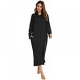 thumbnail image 5 of Women Robes Zipper Front Short Sleeve Full Length Housecoat with Pockets Loungewear, 5 of 7