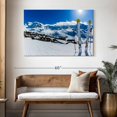 thumbnail image 3 of Elephant Stock Sunny Day Winter Skiing Wall Art - Horizontal Canvas Wall Art - Living Room Wall Decor - Sports Canvas - Gray And Teal Decor - 48" x 32", 3 of 8
