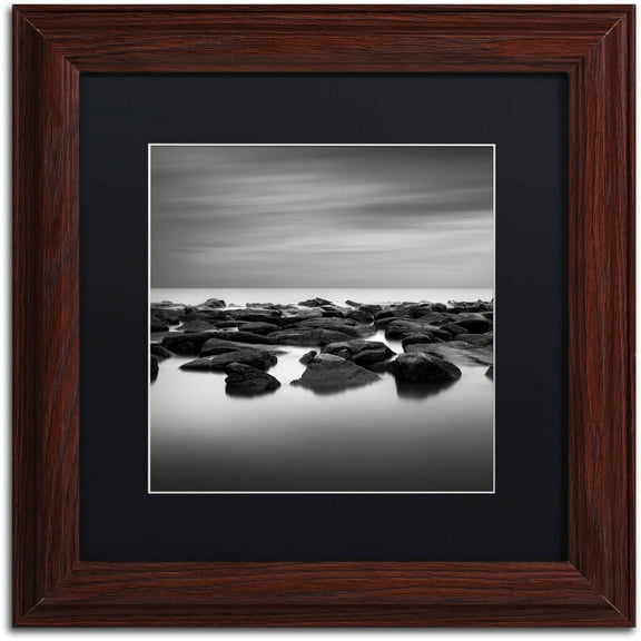 Trademark Fine Art "High Tide" Canvas Art by Dave MacVicar, Black Matte, Wood Frame