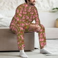 thumbnail image 7 of Sikiie Cartoon Pigs Mens Pajama Set, Soft Warm Long Sleeve Sleepwear, Cozy Button-Down Pjs for Men-X-Large, 7 of 7
