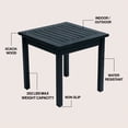 thumbnail image 2 of JONATHAN Y Archer 18.9" Modern Classic Square Slatted Solid Acacia Wood Indoor/Outdoor Adirondack Side Table, Black, END6000B, 2 of 5