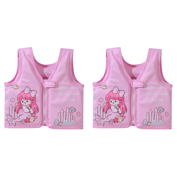 3D Lindo Animal Natación Chaleco Chaqueta Bebé Traje Baño para Niñas Pequeñas () Rosa