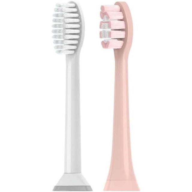 10-Pcs (White & Pink) Replacement Toothbrush Heads Compatible, Philips Electric Toothbrush - Medium-Soft Bristles 1 Count (Pack of 10) 1 Count (Pack of 10)