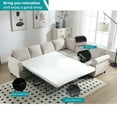 thumbnail image 6 of Sleeper Sofa Bed,  2 in 1 Pull Out Couch with Mattress,   104'' 6 Seater Upholstery Sectional Couches, L Shaped Sleeper Sectional Sofa Couch, Riveted sofa,  for Living Room, Apartm, 6 of 19