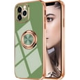 thumbnail image 2 of for Case iPhone 11 Pro Max Case for Women with Ring Holder, 360 Degree Rotation Kickstand Girly Cases Bling Glitter Plating Rose Gold Edge Slim Soft Luxury Protective Cover Cases for Girls, 2 of 16