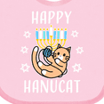 thumbnail image 4 of Inktastic Happy Hanucat with Menorah Boys or Girls Baby Bib, 4 of 4