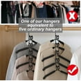 thumbnail image 5 of 2-Pack 5-in-1 Space Saving Clothes Hangers – Heavy Duty Metal Hanger with Detachable Arms, Non-Slip Foam for Shirts, Pants, Coats, Suits – Closet Organizer, 5 of 6