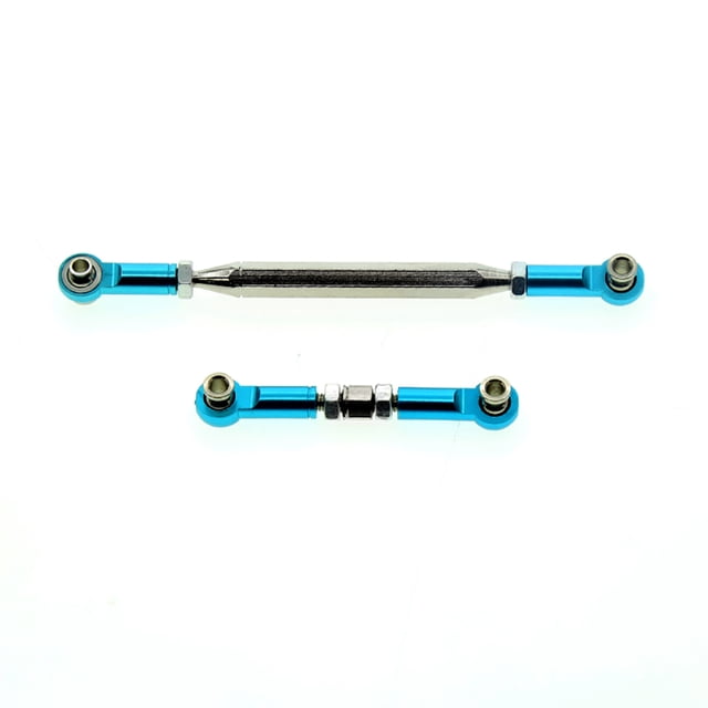 Brazo de enlace de dirección de la dirección de metal Termina Termina 1/12 Crawler Escalada Modificación de camiones Reemplazo de piezas de actualización para MN D90 99S Azul 2 piezas kenally FN001386-03