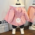 thumbnail image 4 of Toddler Boys Girls Sherpa Fleece Lined Hoodies Zip Up Cute Jackets Kids Winter Warm Outwear Coats With Pockets For Gifts,Pink 1,9 Months, 4 of 5