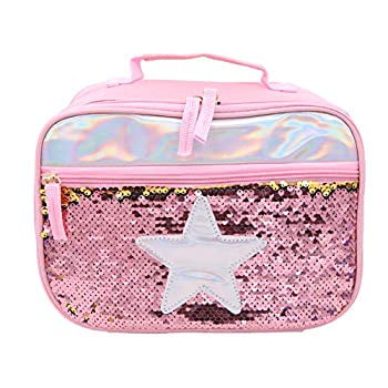 pink sequin lunch box