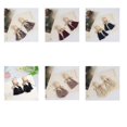 thumbnail image 3 of 2.56in Bohemian Multicolor Tassel Earrings Fringe Drop Earrings Black----Black--Product code 69486 Black, 3 of 4