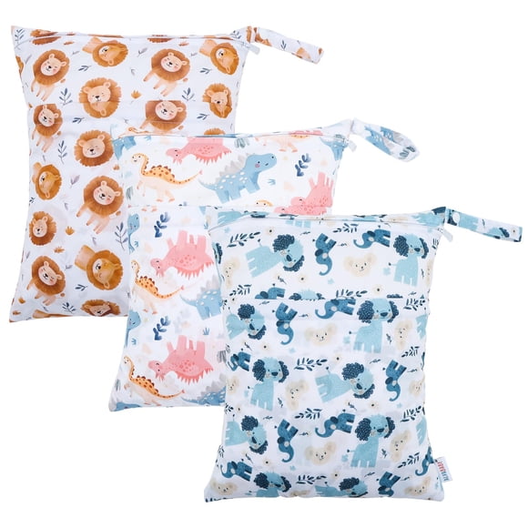 Bolsas Húmedas y Secas para Pañales de Tela ALVABABY 30x36cm 3L 2 unidades
