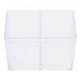 thumbnail image 5 of Organizador de brochas de maquillaje transparente, soporte para lápiz labial brillante a prueba de polvo, con 2 compartimentos, 5 of 5