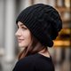 thumbnail image 5 of Gorro de otoño e invierno para mujer, gorro de lana con protección para los oídos, gorro de confinamiento cálido de doble capa, gorro de lana engrosado, gorro de pelo suelto, 5 of 5