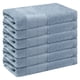 thumbnail image 1 of Toallas de algodón tejidas a rayas de 6 paquetes absorbentes de pelusa baja azules, 1 of 1