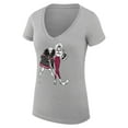 thumbnail image 2 of Women's G-III 4Her by Carl Banks Heather Gray Arizona Coyotes Super-Slim Fit Lightweight Hockey Girls V-Neck T-Shirt, 2 of 3
