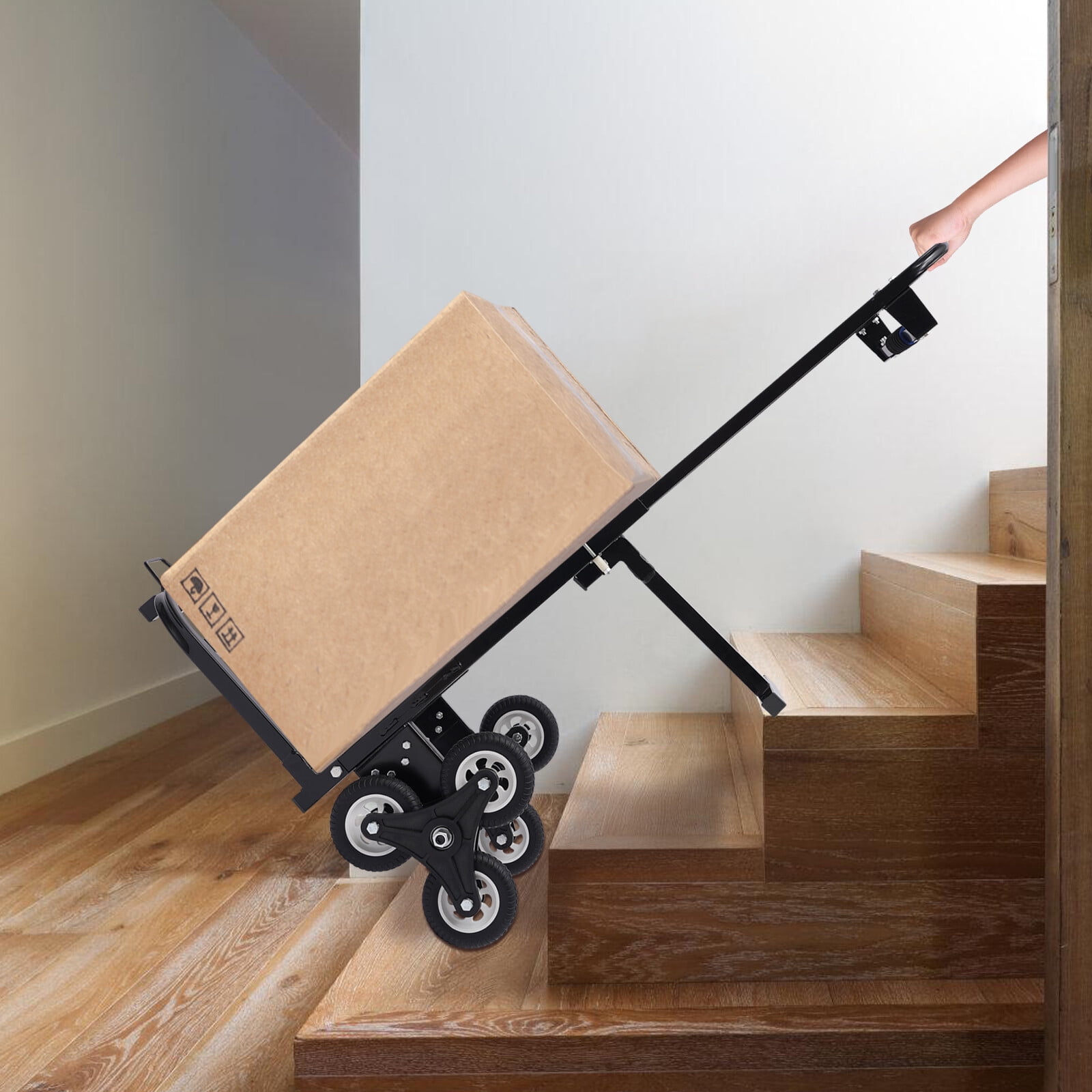 Miumaeov Stair Climbing Cart Folding Trolley Stair Climber Hand Pulling Truck 210kg/460lb