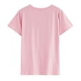 thumbnail image 4 of Tunic Tops for Women Short Sleeve Women Casual Letters Printing Shirts Short Sleeve Loose Tee Tops Tunic Blouse Tops for Women Casual Women Shirts Casual Tee Shirts Women, 4 of 5