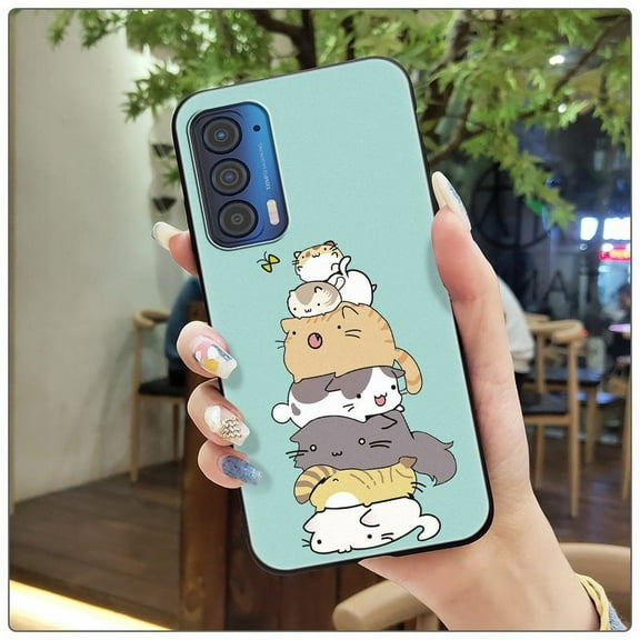 HBH-Phone Case For MOTO Edge 2021, Cute Anti-knock Full wrap Fashion Design Anti-dust Back Cover Cartoon Dirt-resistant Silicone Waterproof Shockproof Soft case TPU Cover Durable