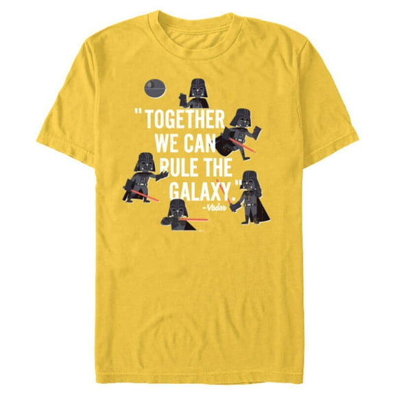 Star Wars Darth Vader Together We Can Rule The Galaxy Multi - Short Sleeve Blended T-Shirt for Adults - Customized-Yellow