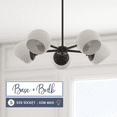 thumbnail image 5 of Prominence Home Stoll Matte Black 5-Light Chandelier with Opal Glass, 5 of 13