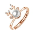 thumbnail image 2 of Xihbxyly Anillo Elegante, Banda de Aleación Ajustable, Detalle de Circonita Cúbica Brillante, Regalo Perfecto para Cualquier Ocasión, Cumpleaños, Aniversario, Navidad, Regalo Significativo para Él o, 2 of 4