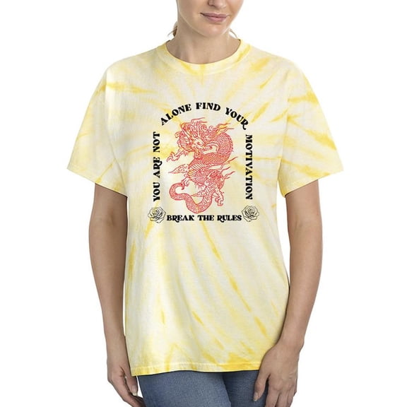 Asian Dragon Not Alone Tie Dye Cyclone Women -Image by Shutterstock, Female Small