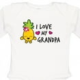thumbnail image 4 of Inktastic I Love My Grandpa with Pineapple Girls Long Sleeve Baby Bodysuit, 4 of 5