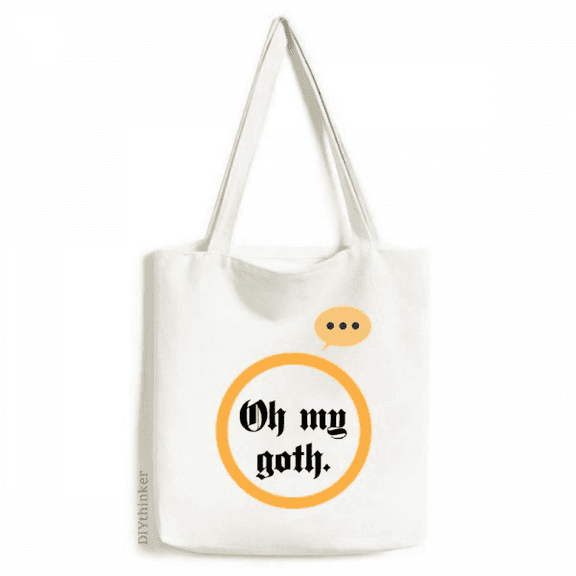 Exclamation Gothic Alphabet Expression Sack Canvas Tote Shoulder Bag