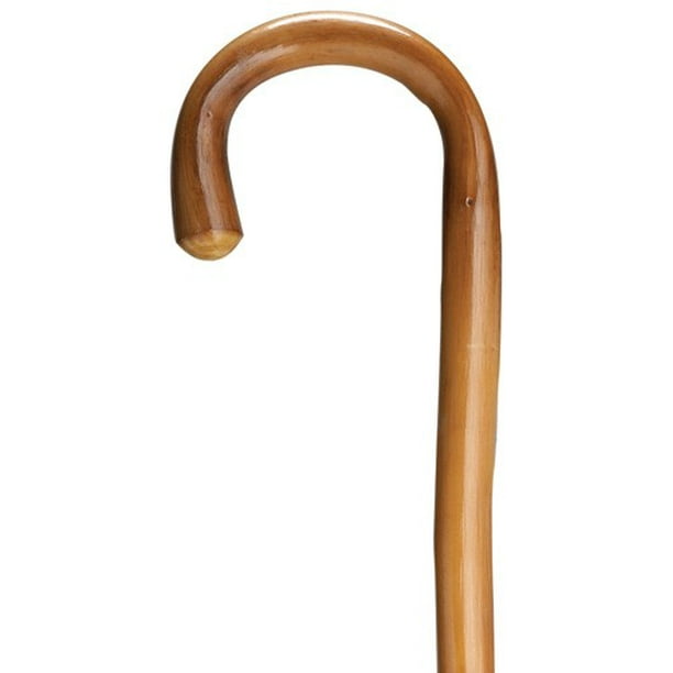 Walking Cane Men's crook handle, xheavy genuine 1" natural chestnut