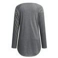 thumbnail image 5 of Blusa camiseta de mujer de color liso, cuello redondo y manga larga raglán - Spandex y poliéster, corte holgado, estampado de dientes de león, 5 colores, tallas S-XXL, 5 of 5