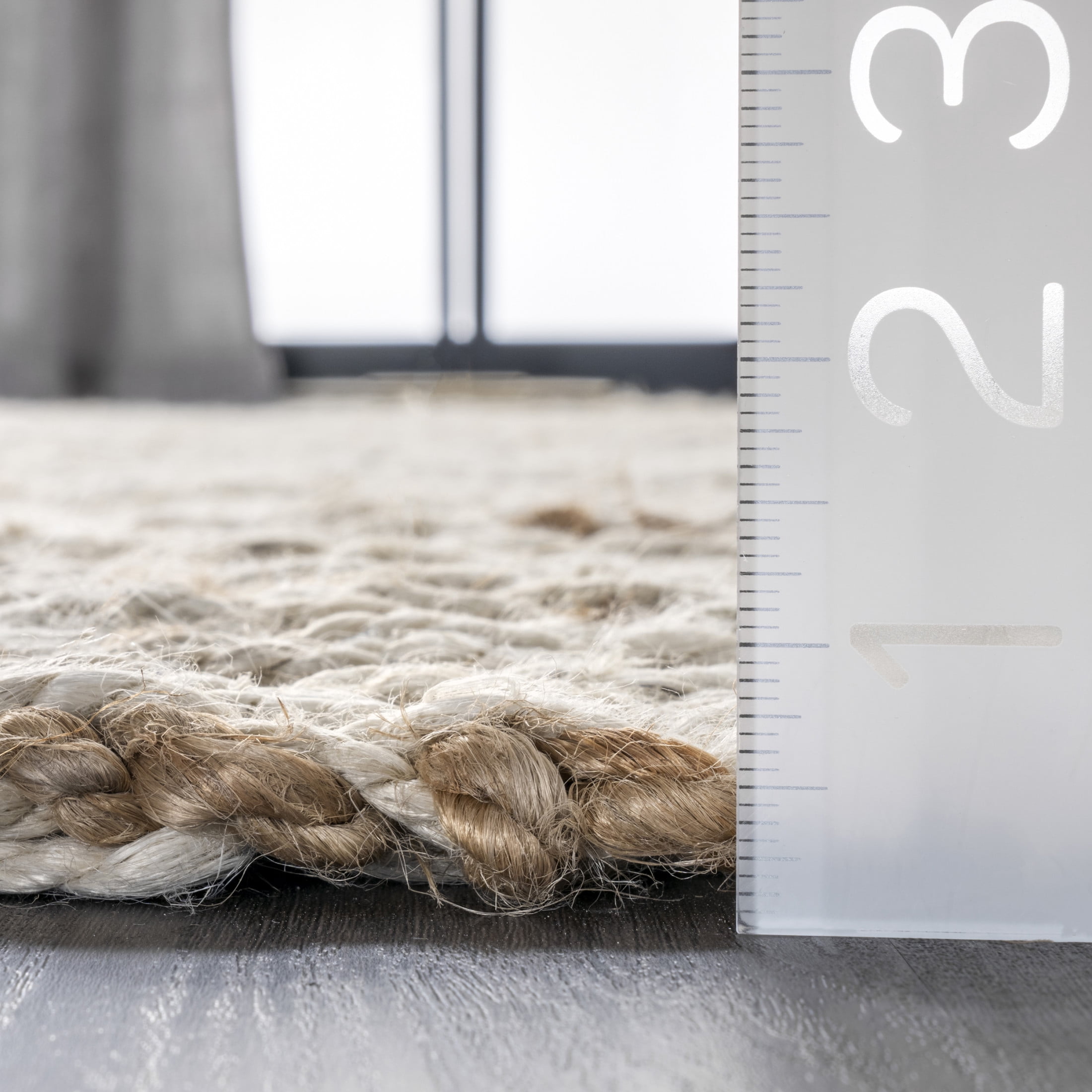 nuLOOM Vania Chevron Jute Area Rug, 8' 6" x 11' 6", Vania Off-white