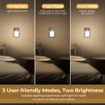 thumbnail image 4 of VST Motion Sensor Step Night Light, Rechargeable Battery Powered Led Light with Magnetic Suck Installation for Bedroom Hallway Stair Nursery Kids Room (2.68 inch 3000K 6Pack Black), 4 of 7