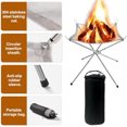 thumbnail image 4 of 22 Inch Portable Outdoor Fire Pit with Carrying Bag,Foldable Stainless Steel Mesh Fireplace Wood Burning Collapsible Fireplace for Camping Outdoor Hiking BBQ Picnic, 4 of 9