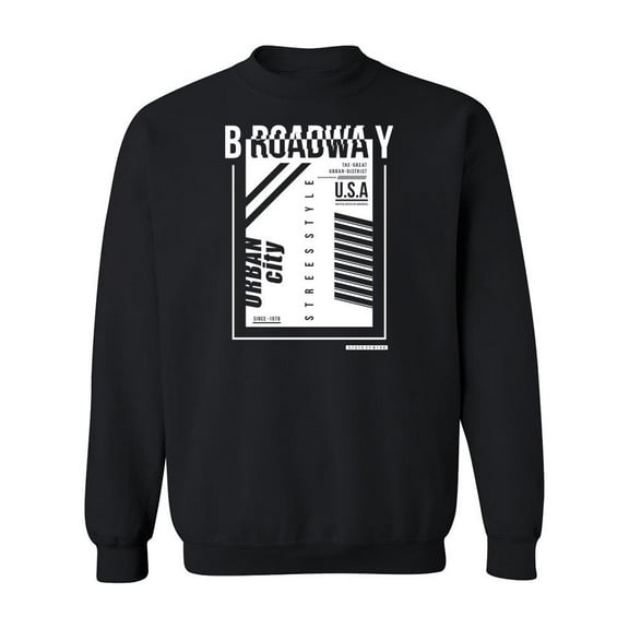 Broadway New York Sweatshirt Men -Image by Shutterstock, Male x-Large